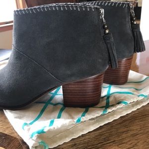 Toms gray suede booties